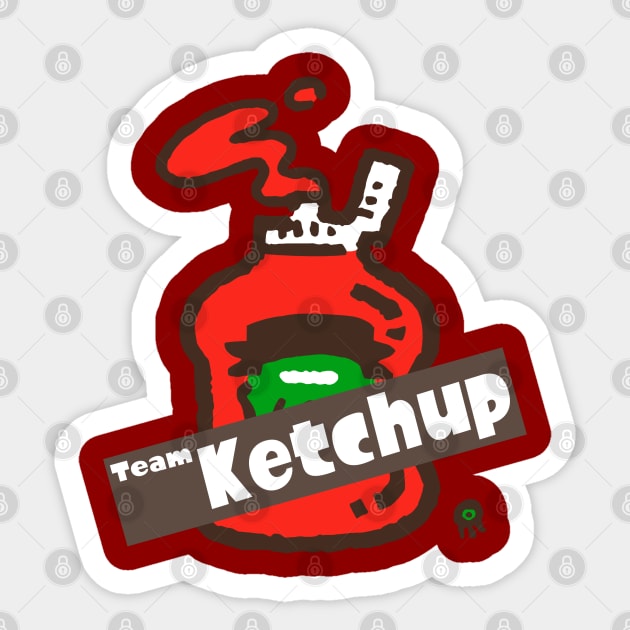 Splatfest Team Ketchup v.2 Sticker by KumoriDragon